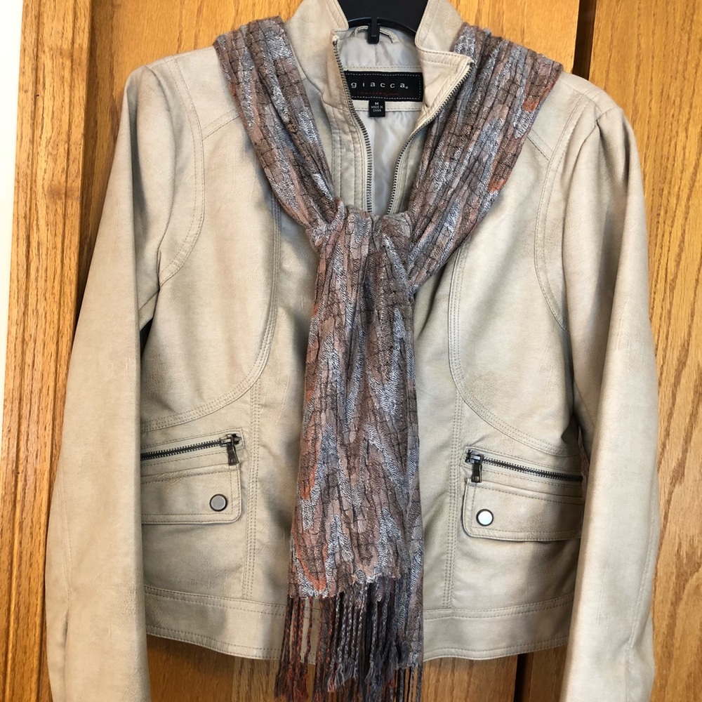 Faux leather jacket